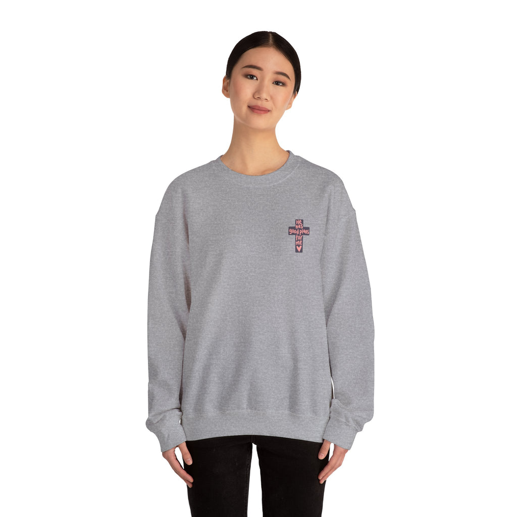 He Has Good Plans Cross Crewneck