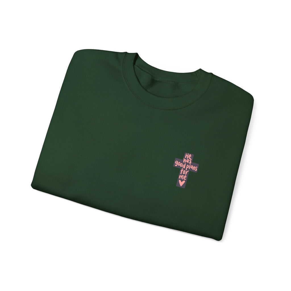He Has Good Plans Cross Crewneck