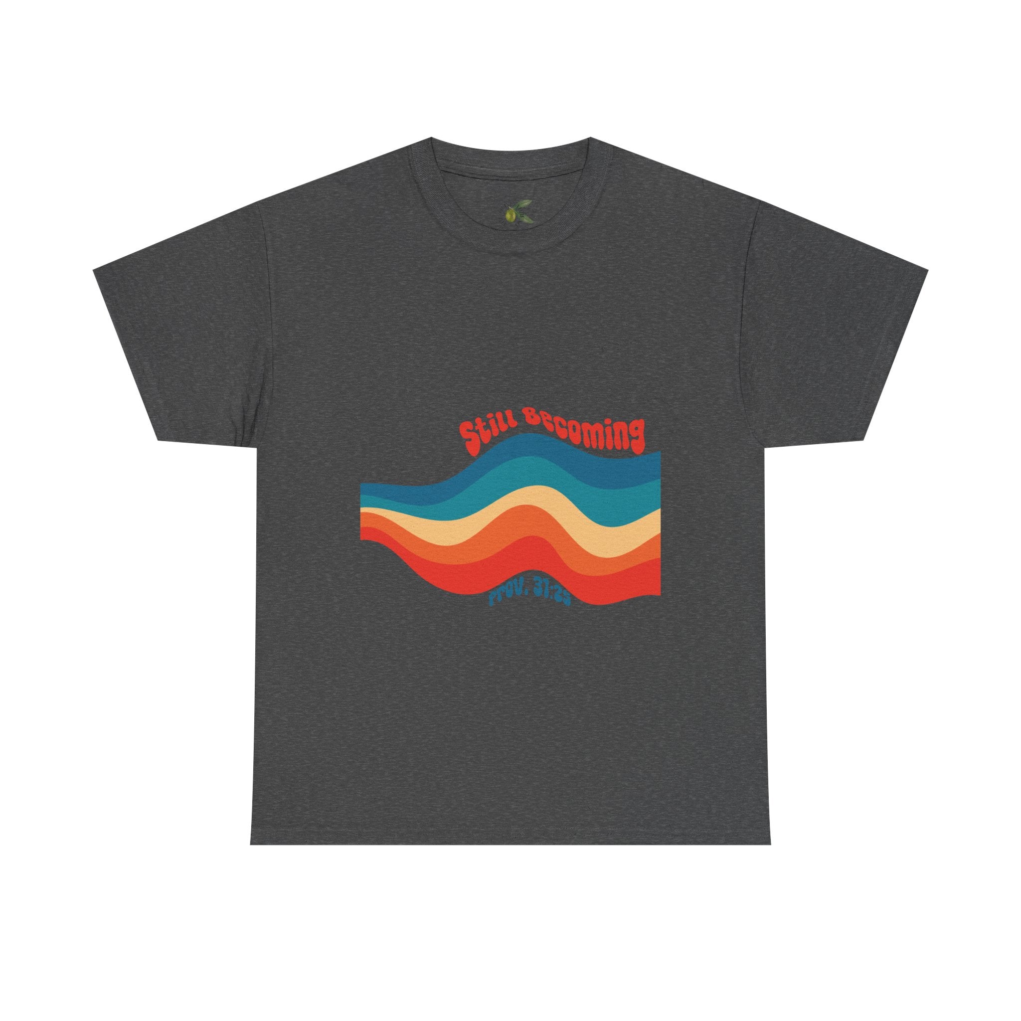 Proverbs 31:25 Retro Rainbow Wave T-Shirt