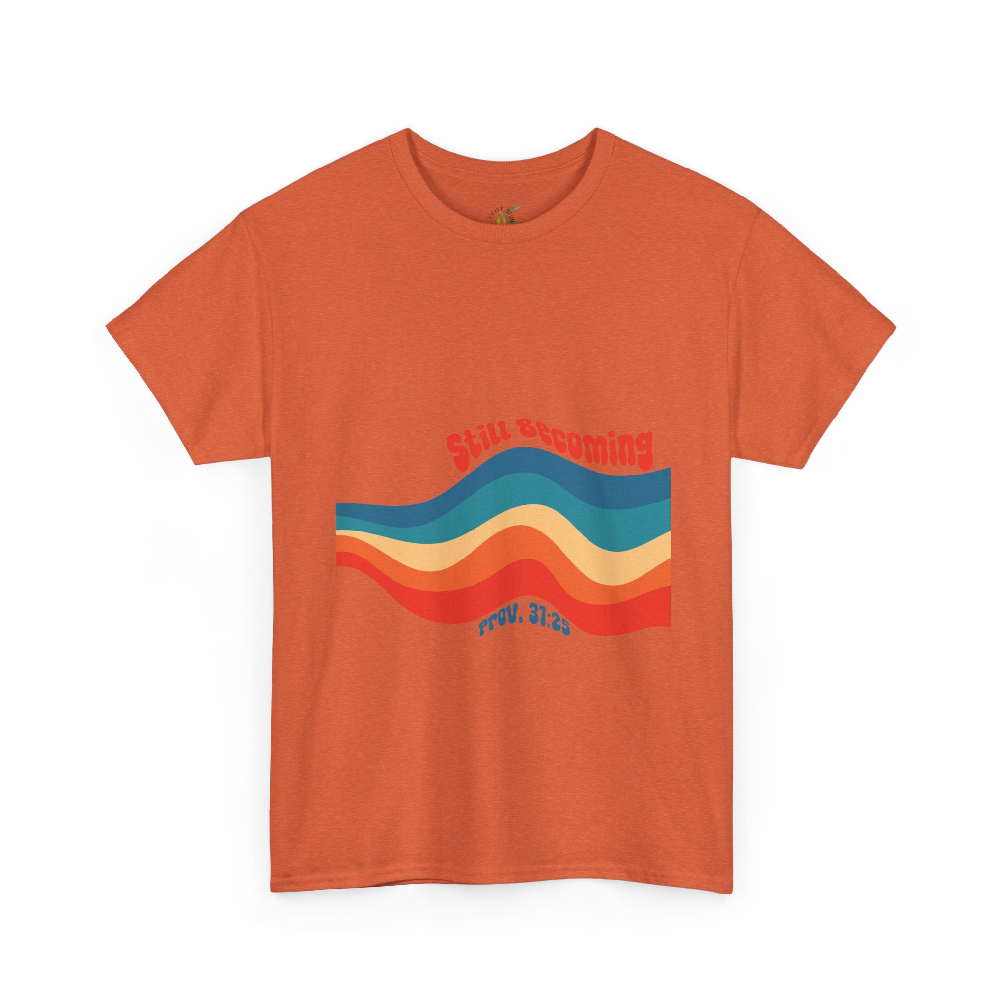 Proverbs 31:25 Retro Rainbow Wave T-Shirt