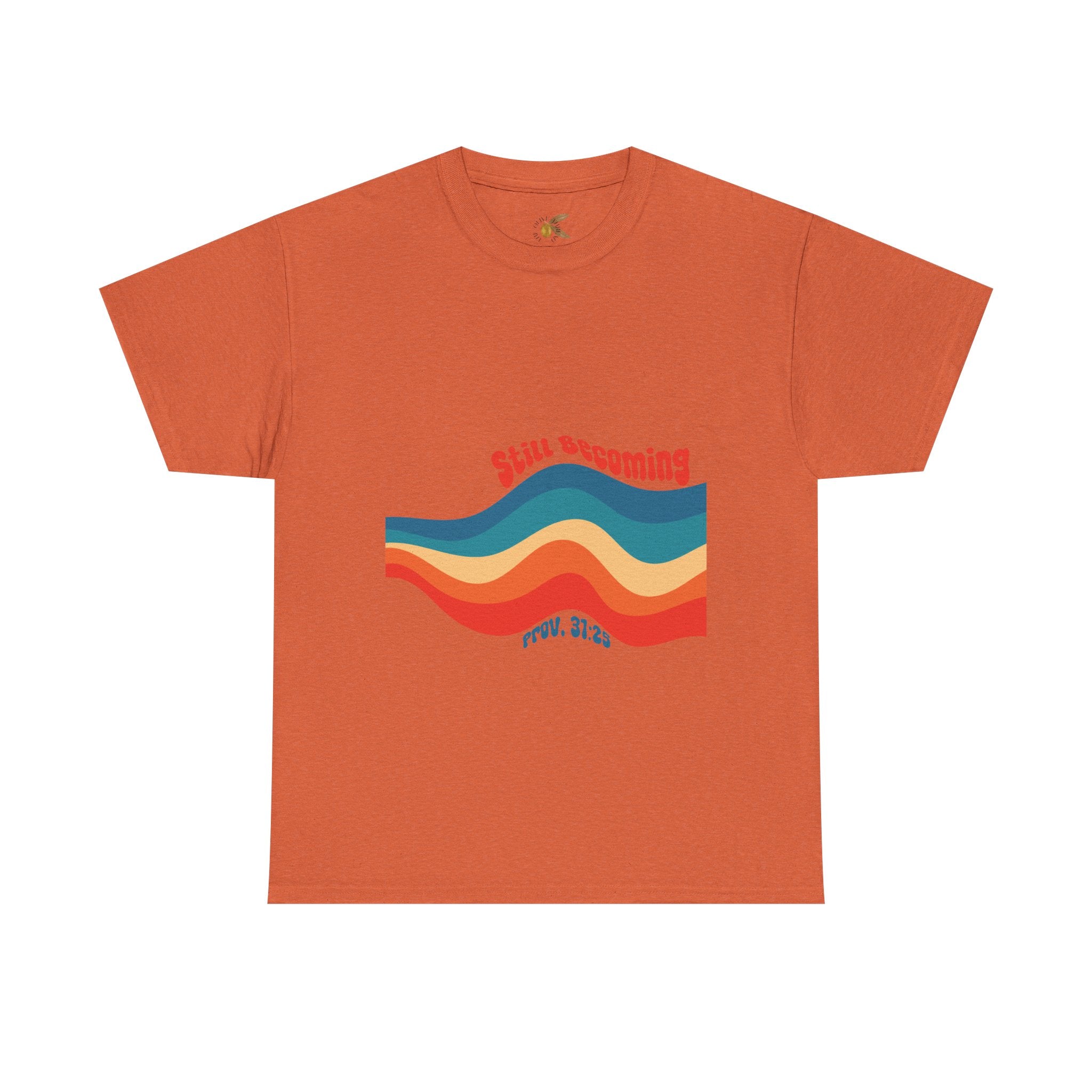 Proverbs 31:25 Retro Rainbow Wave T-Shirt