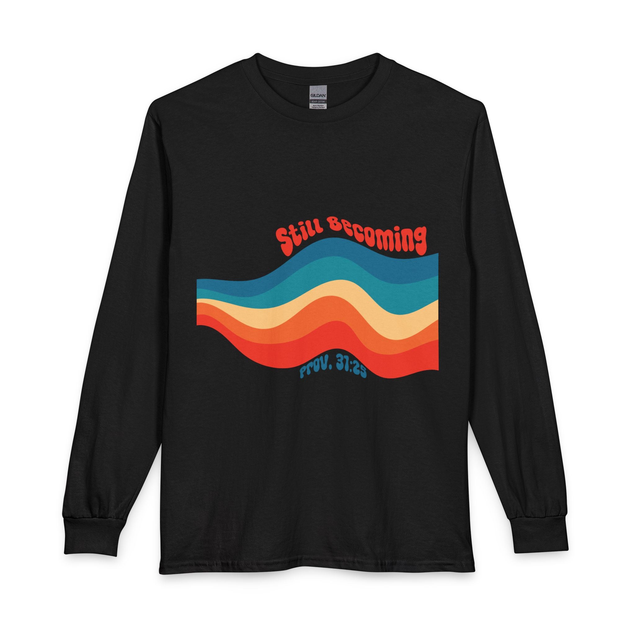Proverbs 31:25 Retro Stripes Long Sleeve Shirt