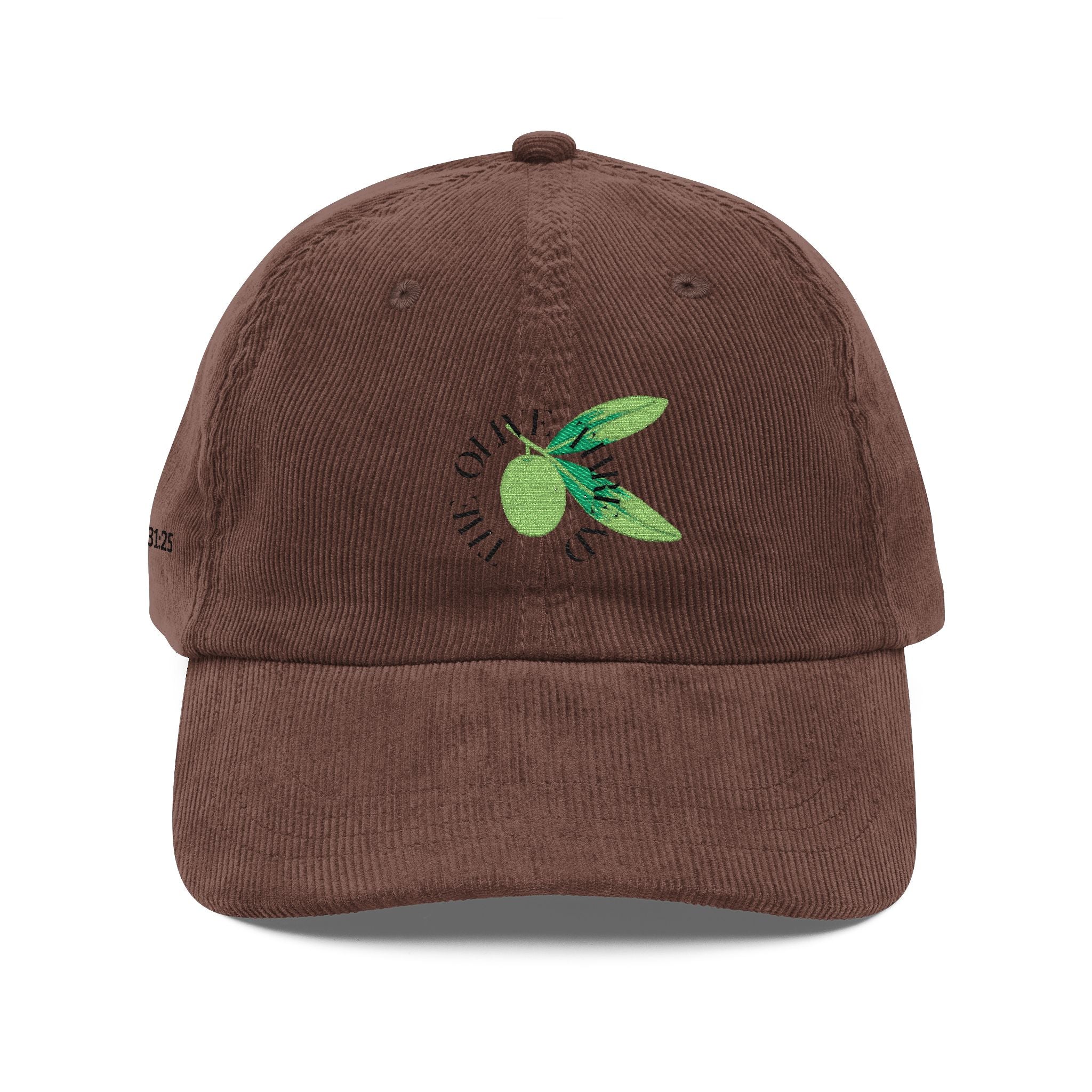 The Olive Thread Embroidery Cap | Vintage Corduroy Hat