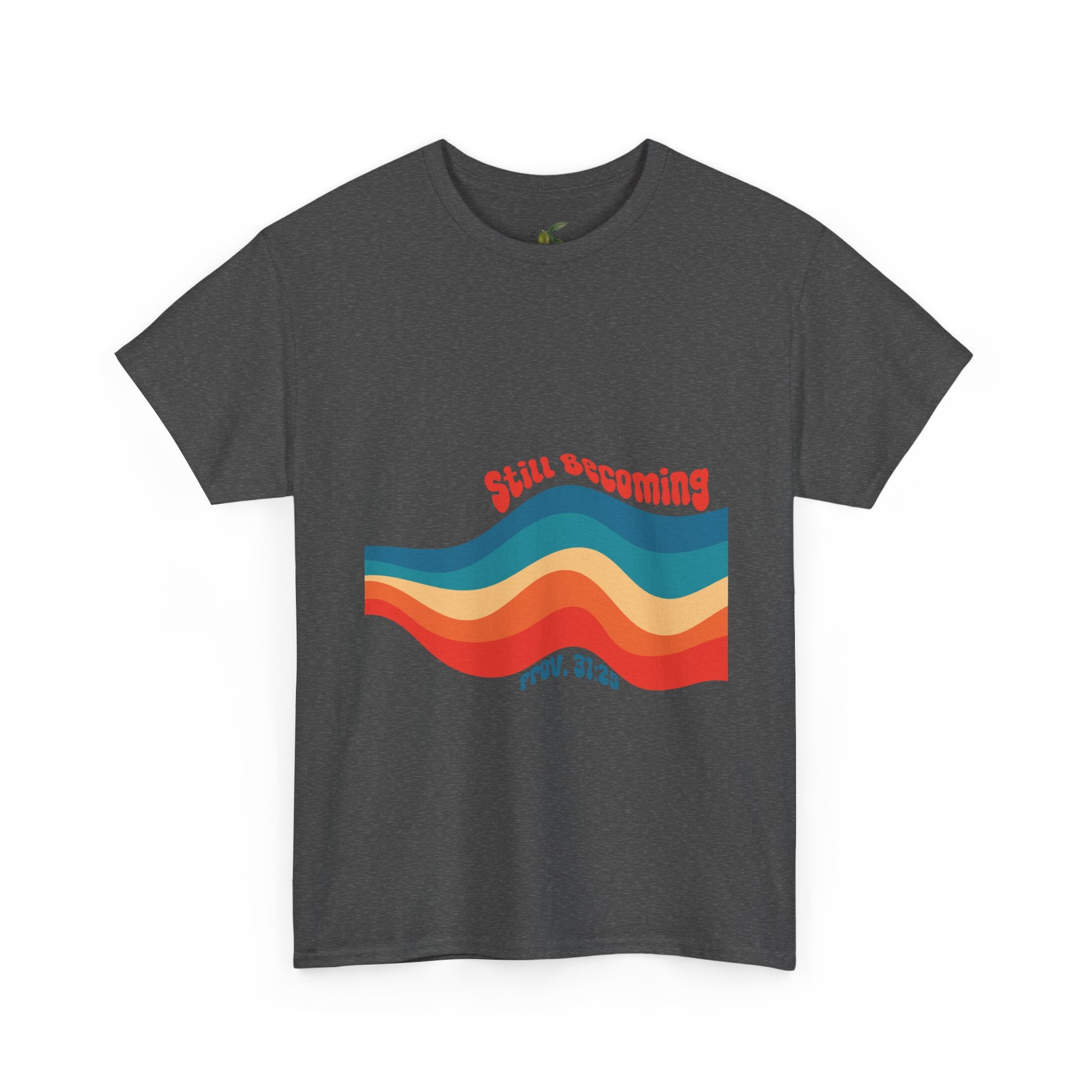 Proverbs 31:25 Retro Rainbow Wave T-Shirt