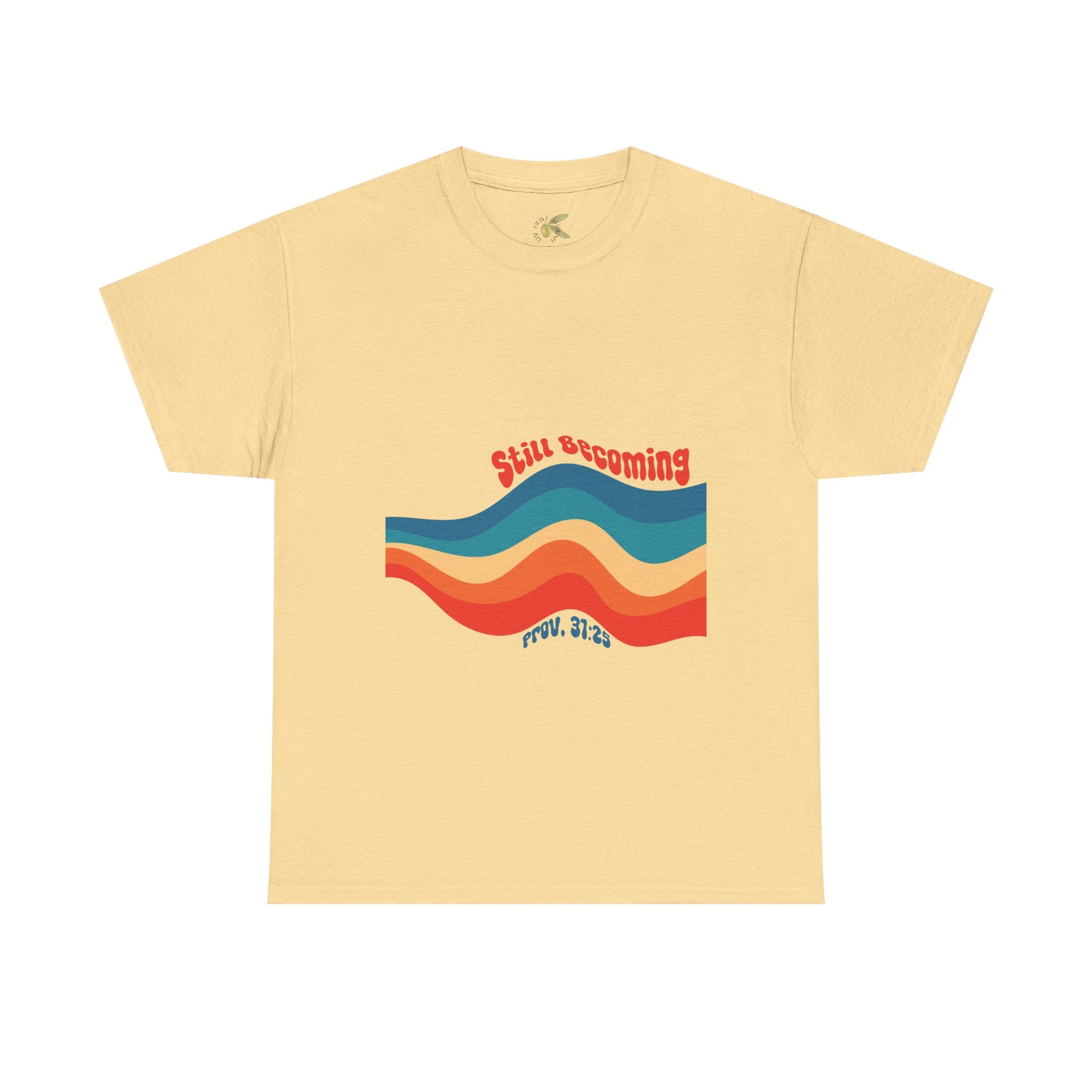 Proverbs 31:25 Retro Rainbow Wave T-Shirt