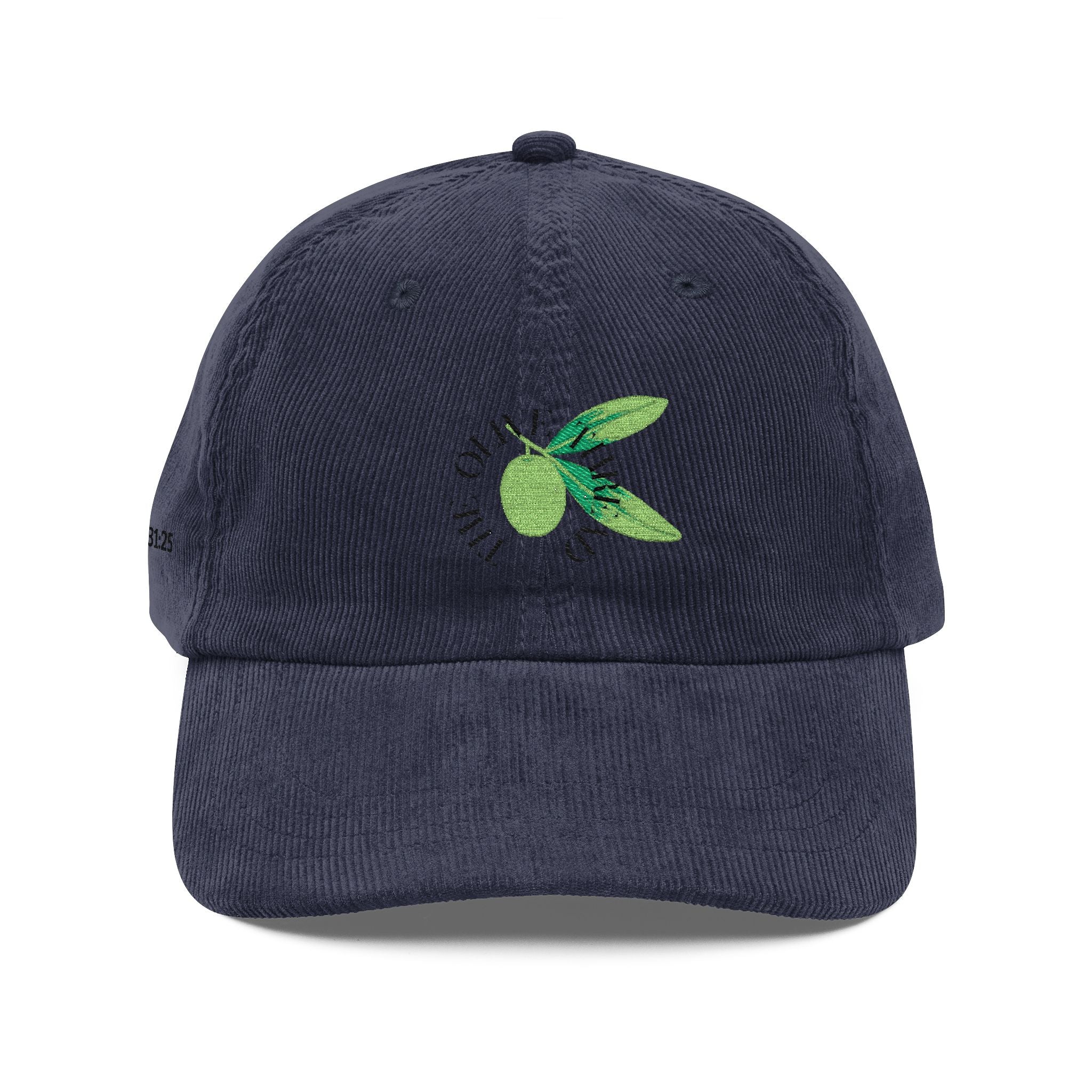 The Olive Thread Embroidery Cap | Vintage Corduroy Hat