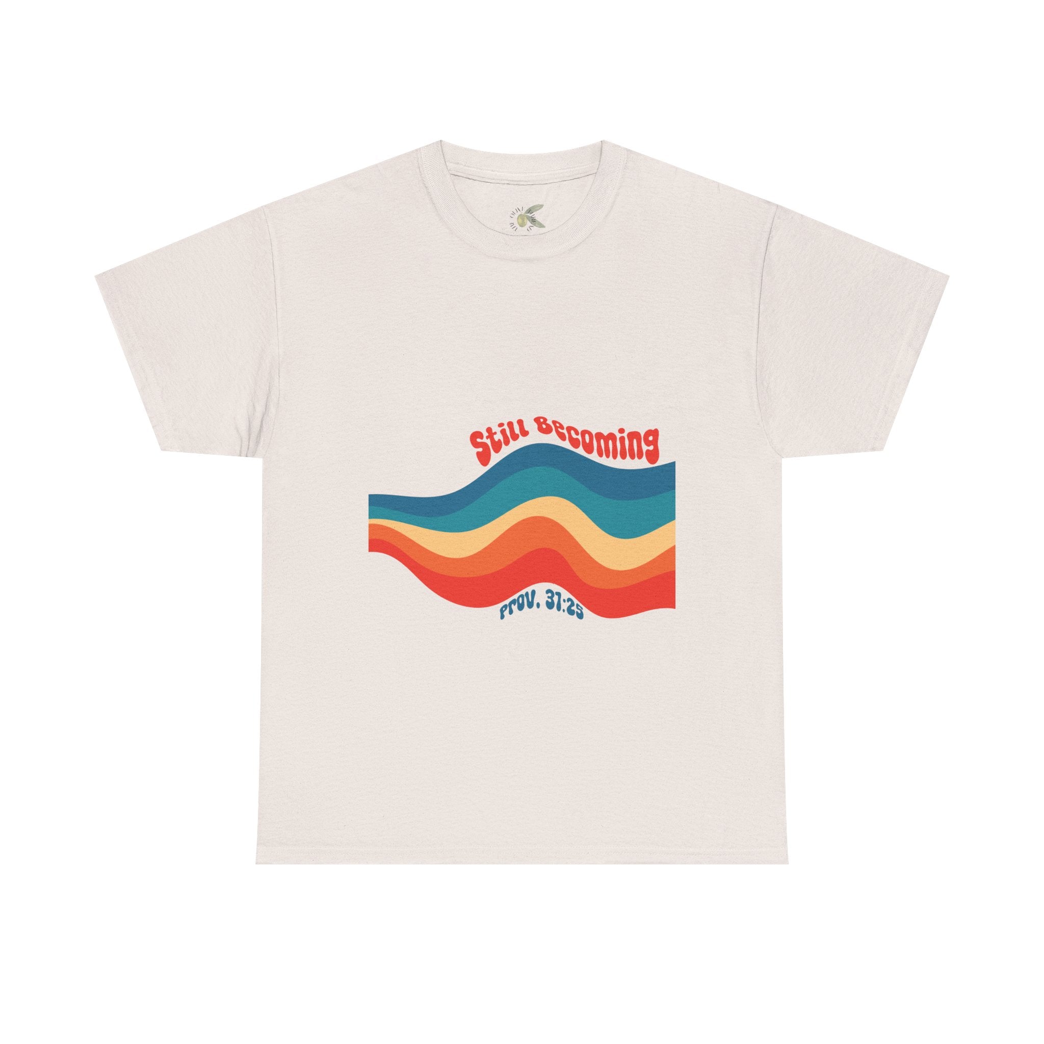 Proverbs 31:25 Retro Rainbow Wave T-Shirt
