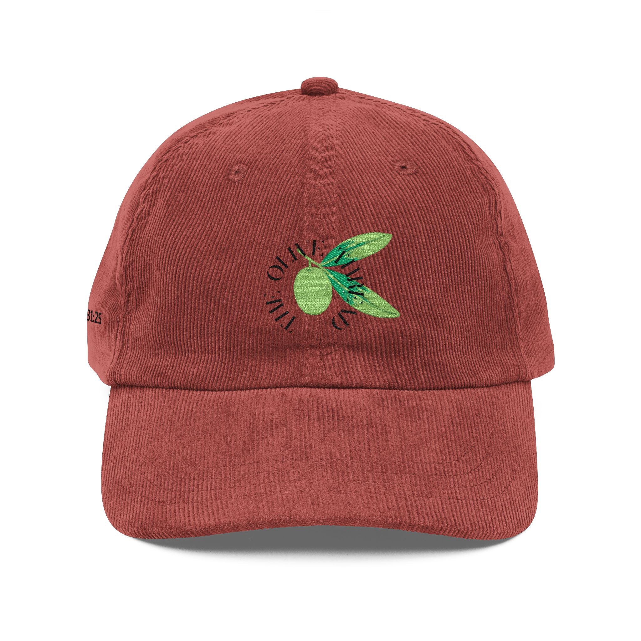 The Olive Thread Embroidery Cap | Vintage Corduroy Hat