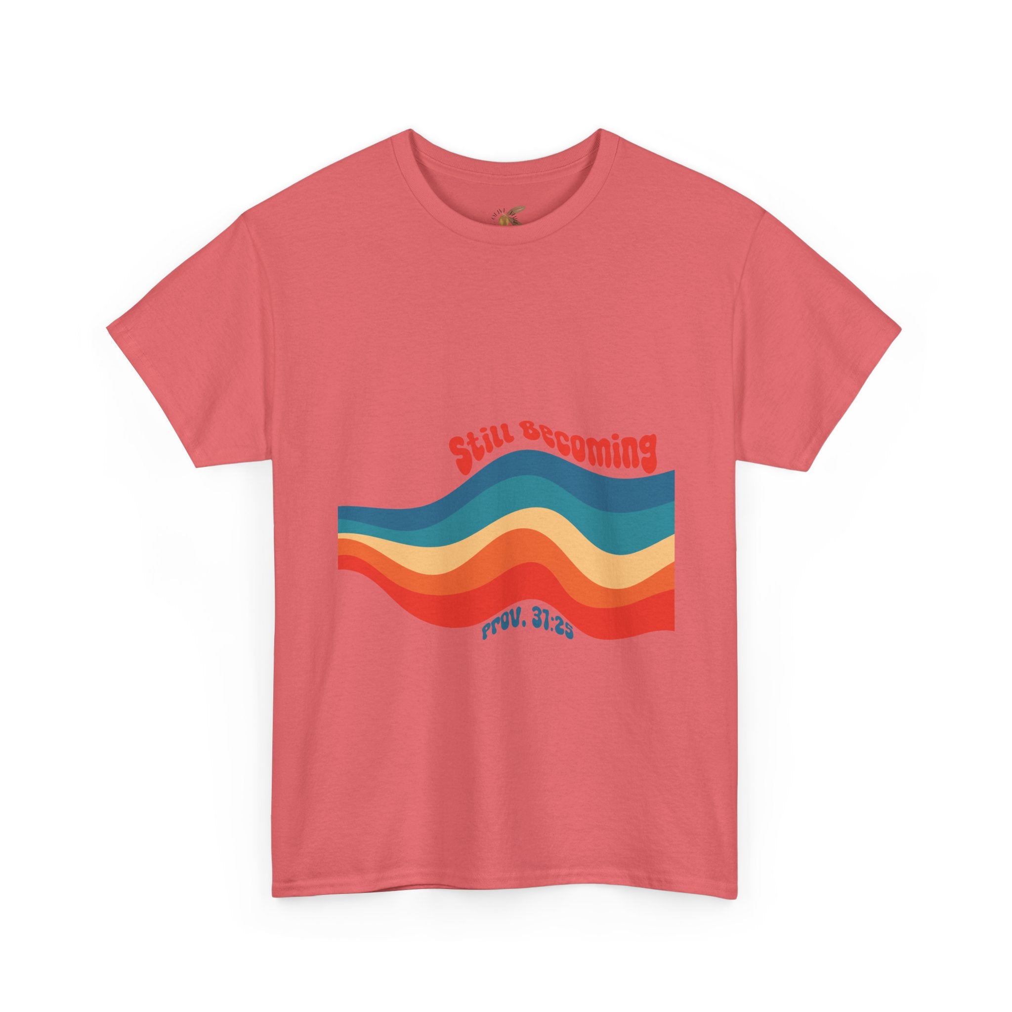 Proverbs 31:25 Retro Rainbow Wave T-Shirt