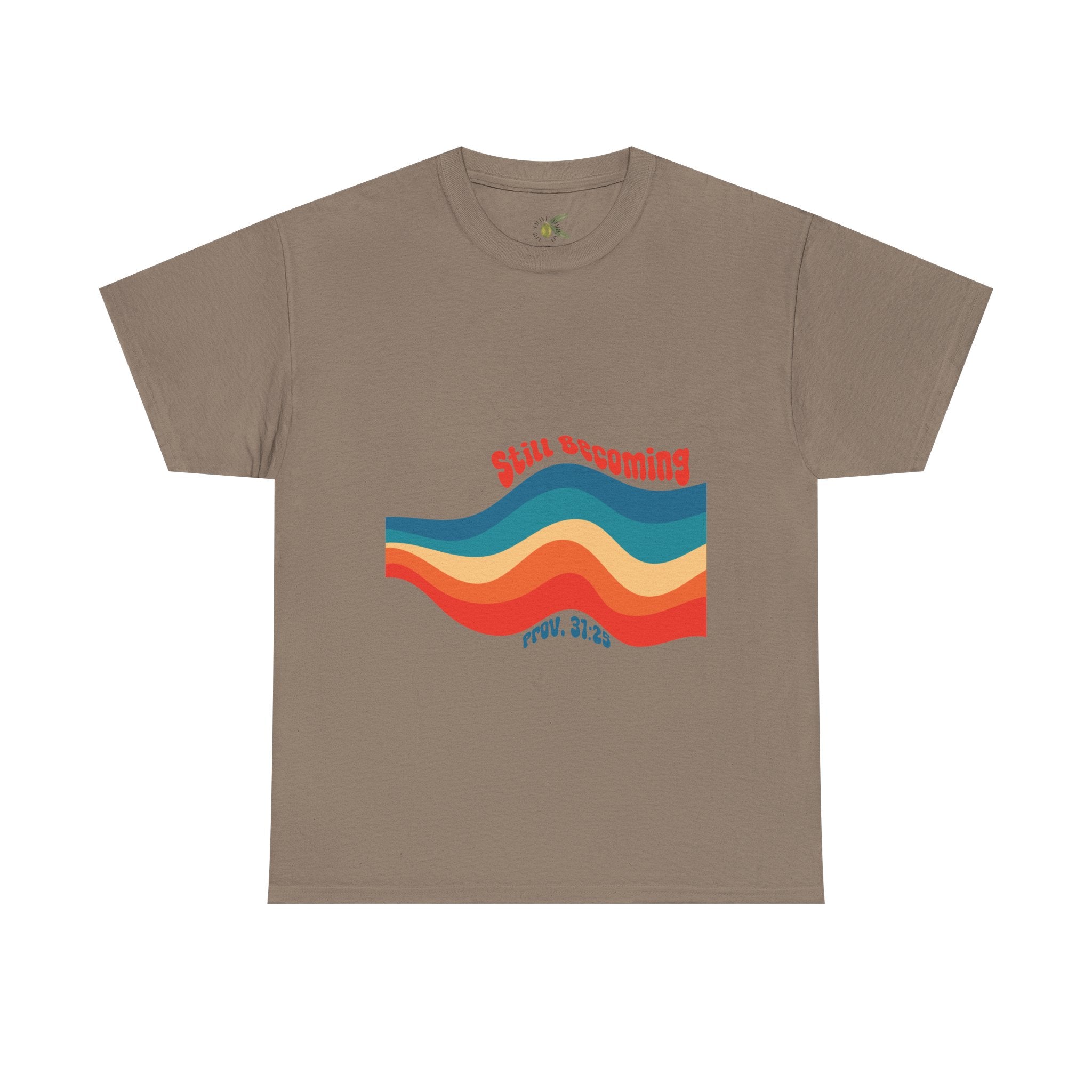 Proverbs 31:25 Retro Rainbow Wave T-Shirt