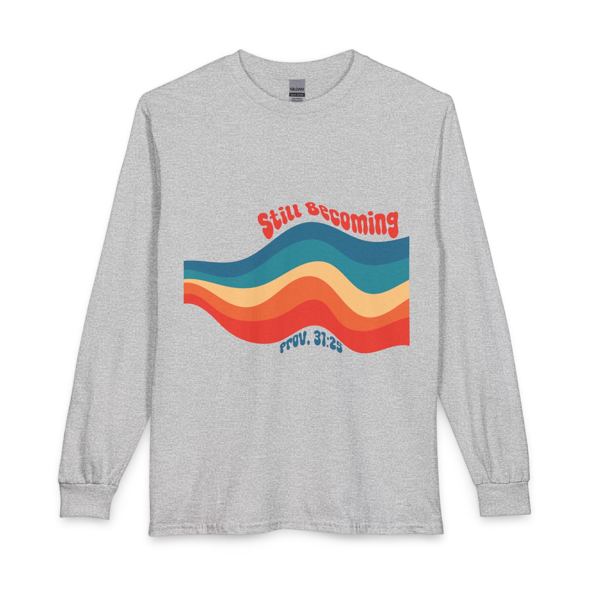 Proverbs 31:25 Retro Stripes Long Sleeve Shirt