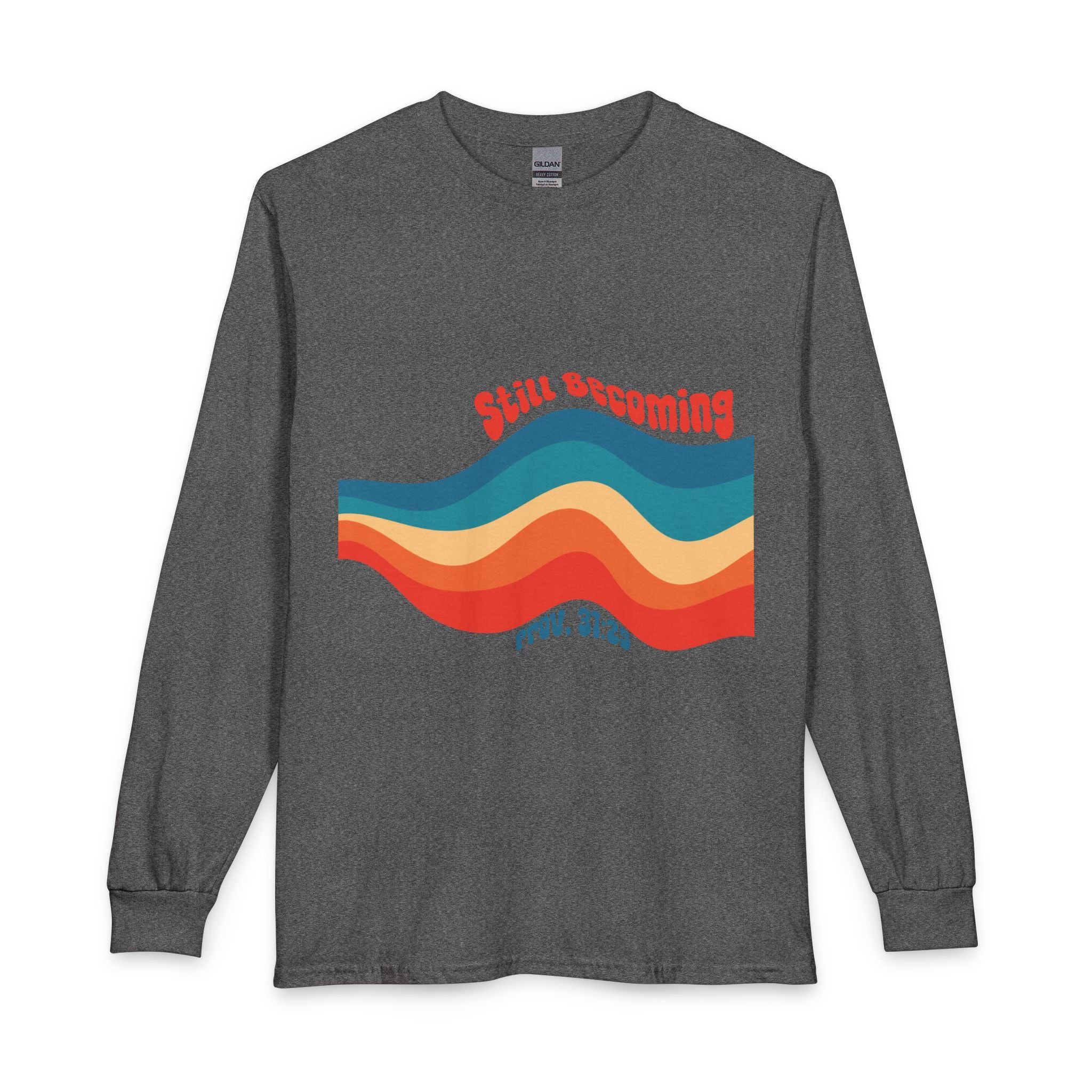 Proverbs 31:25 Retro Stripes Long Sleeve Shirt