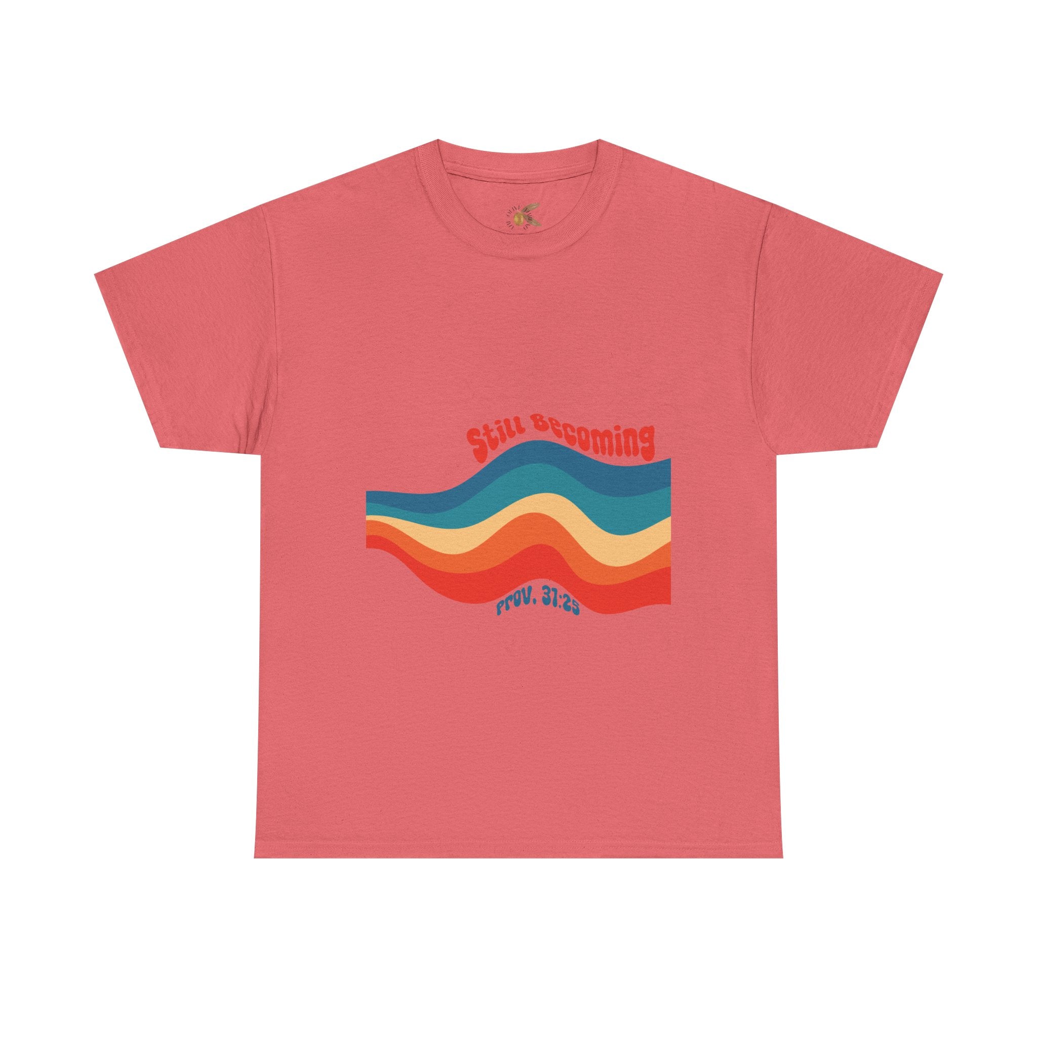 Proverbs 31:25 Retro Rainbow Wave T-Shirt