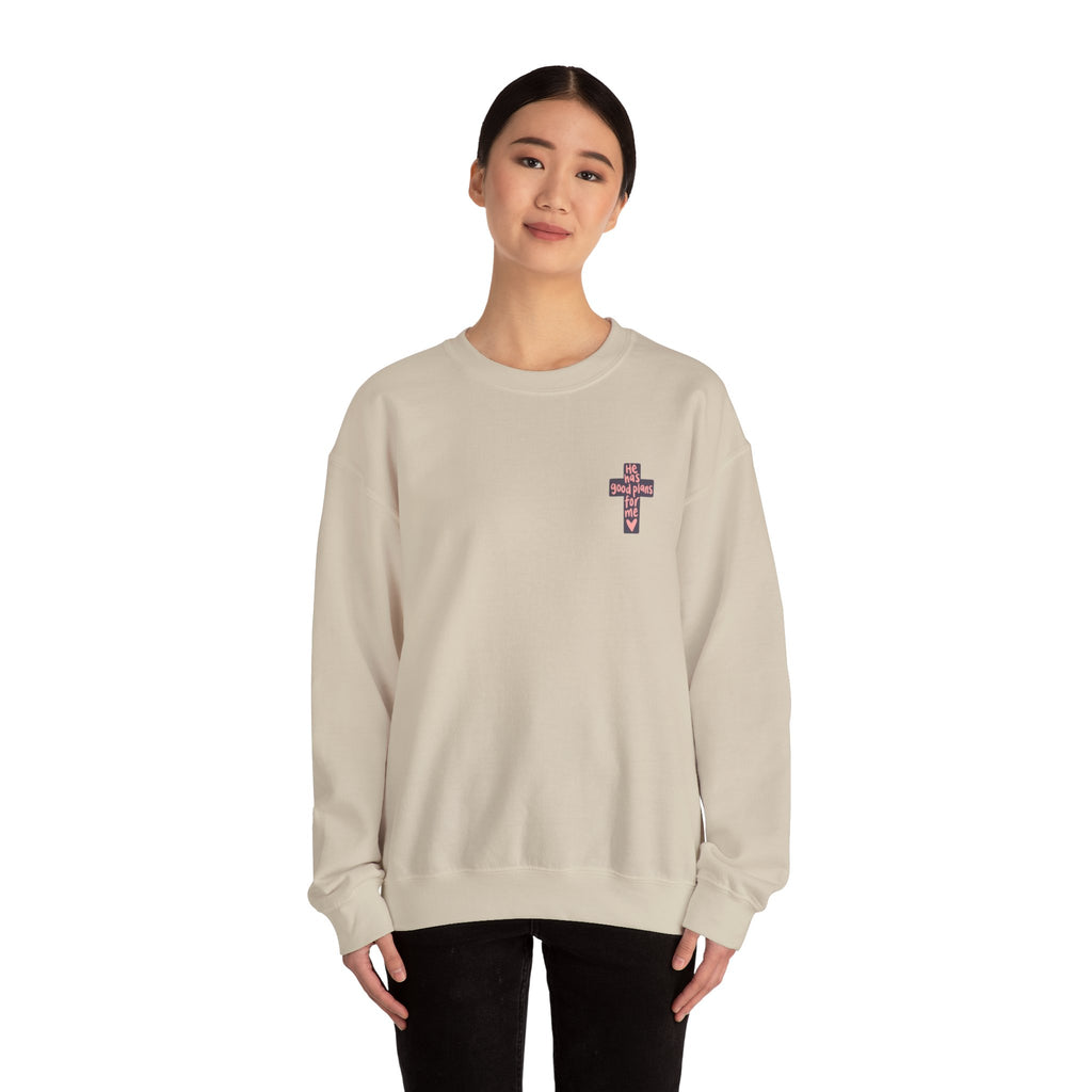 He Has Good Plans Cross Crewneck