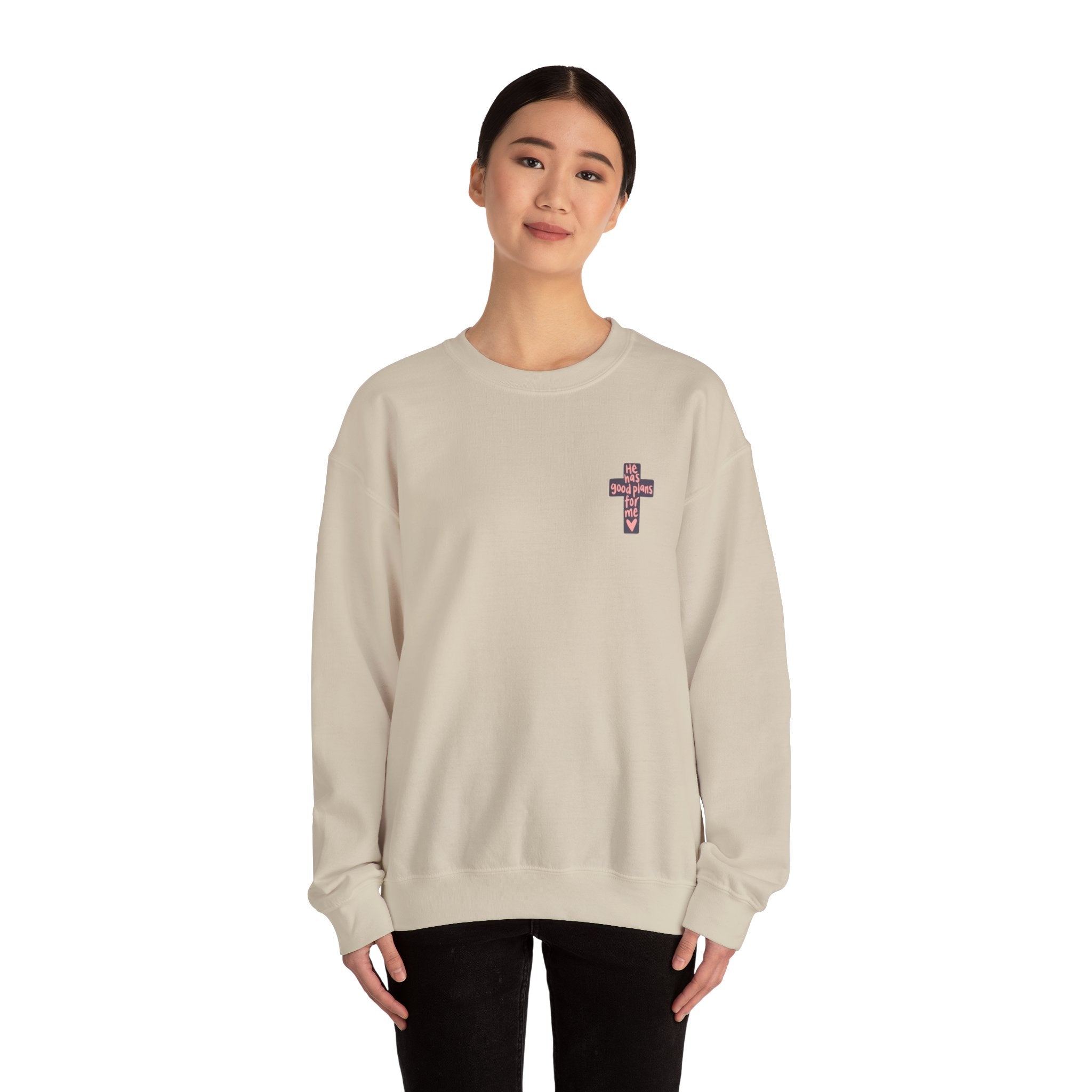 He Has Good Plans Cross Crewneck