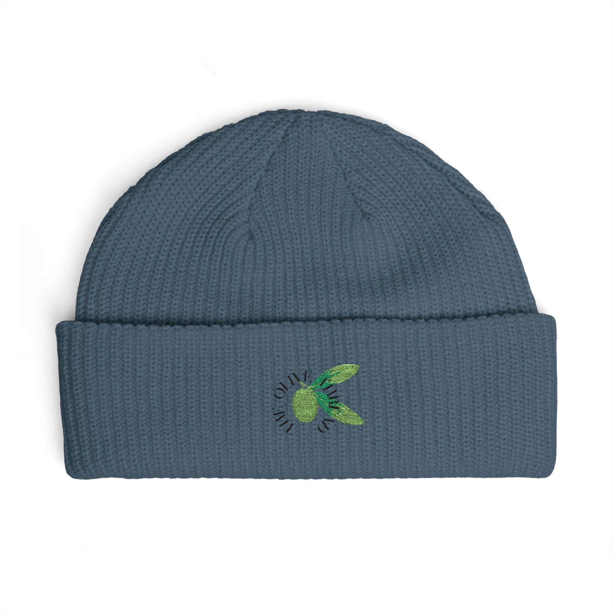 The Olive Thread Cuff Beanie | Embroidered