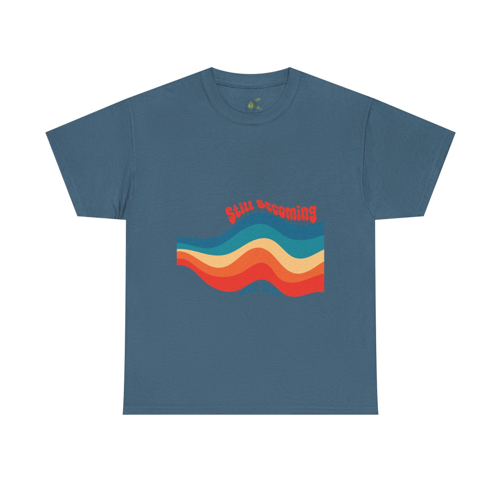 Proverbs 31:25 Retro Rainbow Wave T-Shirt