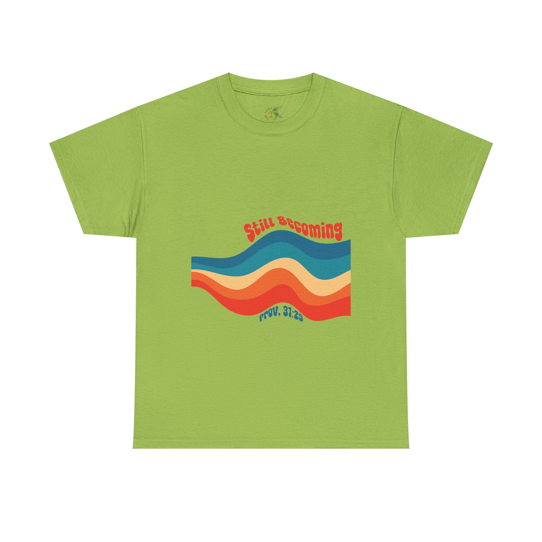 Proverbs 31:25 Retro Rainbow Wave T-Shirt